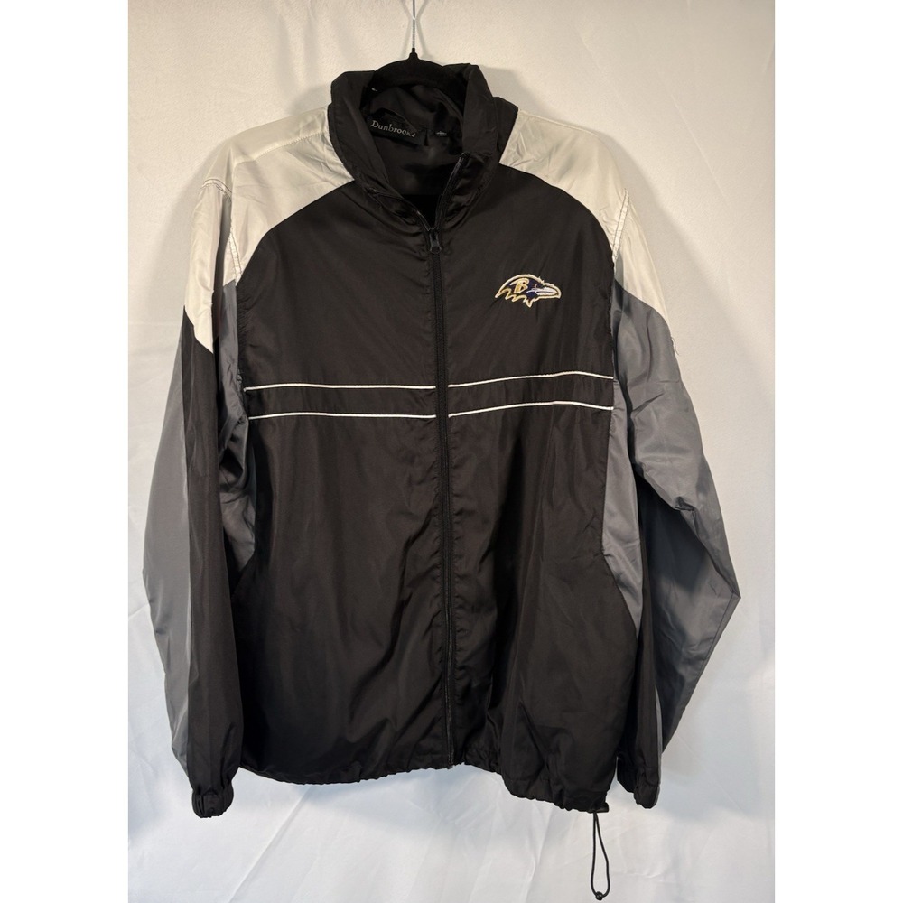Dunbrooke windbreaker size L Baltimore Ravens full zip‎ long sleeve